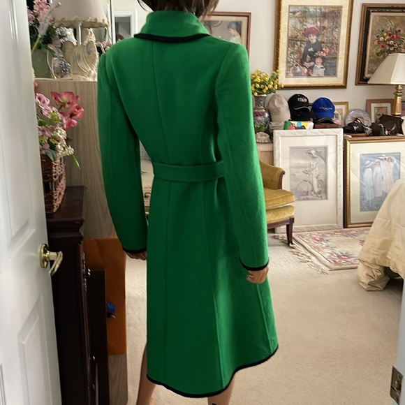 Vintage Michael Kors Couture made in Italy wool angora cashmere coat black trim - Picture 4 of 9